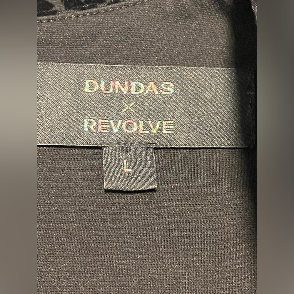 Dundas X Revolve Ramon mini dress black tiger​ size large - Picture 5 of 6